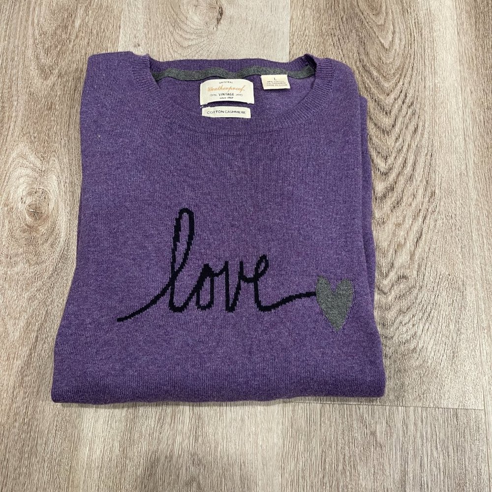 WEATHERPROOF VINTAGE Women's Love Sweater, Purple